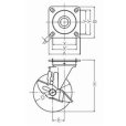 画像2: 自在キャスタープレート式(ストッパー付)ハンマーキャスター (2)