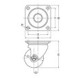 画像2: 自在キャスタープレート式(ストッパー無)ハンマーキャスター (2)