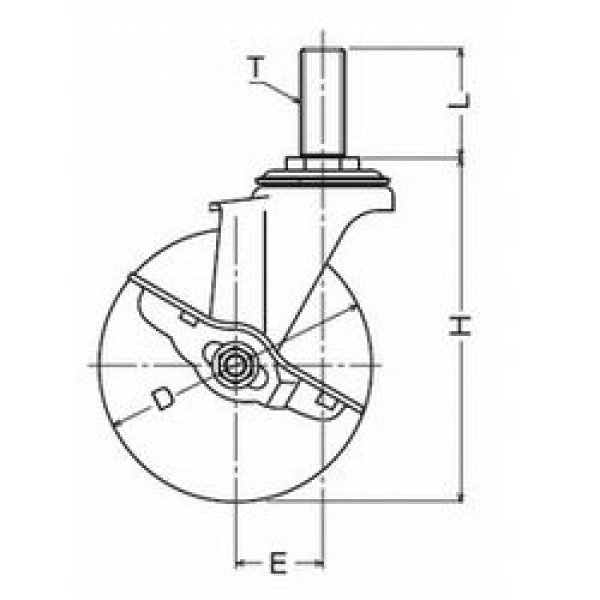 画像2: 自在キャスターネジ込み式(ストッパー付)ハンマーキャスター (2)