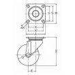 画像2: 自在キャスタープレート式(ストッパー無)ハンマーキャスター (2)