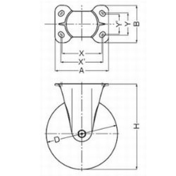 画像2: 固定キャスタープレート式(ストッパー無)ハンマーキャスター (2)