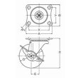 画像2: 自在キャスタープレート式(ストッパー付)ハンマーキャスター (2)