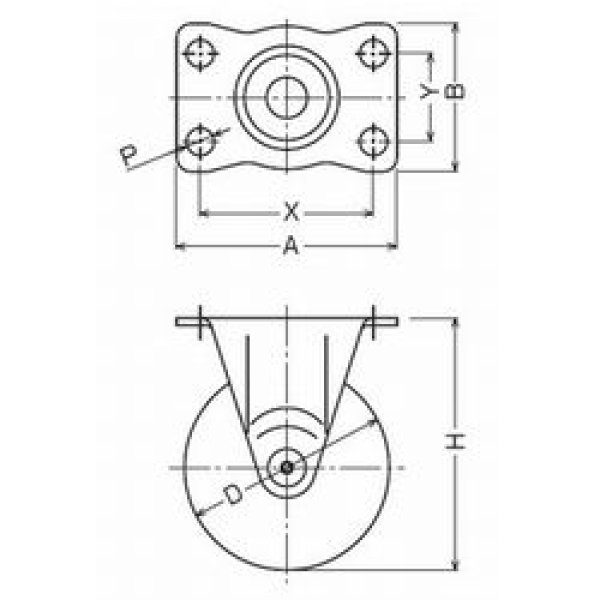画像2: ４２０Ｒ－ＵＲ６５ 固定キャスタープレート式(ストッパー無)ハンマーキャスター (2)
