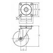 画像2: 自在キャスタープレート式(ストッパー無)ハンマーキャスター (2)