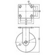 画像2: 固定キャスタープレート式(ストッパー無)ハンマーキャスター (2)