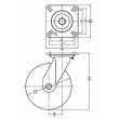 画像2: 自在キャスタープレート式(ストッパー無)ハンマーキャスター (2)