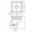 画像2: 自在キャスタープレート式(ストッパー無)ハンマーキャスター (2)