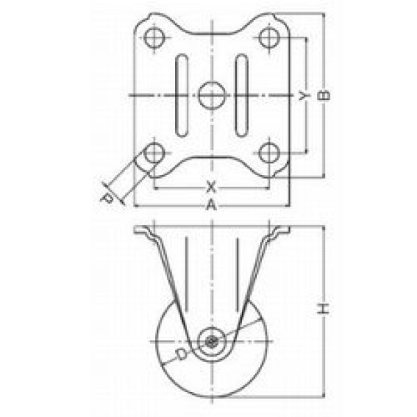 画像2: 固定キャスタープレート式(ストッパー無)ハンマーキャスター (2)