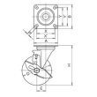 画像2: 自在キャスタープレート式(ストッパー付)ハンマーキャスター (2)