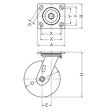 画像2: 自在キャスタープレート式(ストッパー無)　ハンマーキャスター (2)