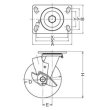 画像2: 自在キャスタープレート式(ストッパー付)　ハンマーキャスター (2)