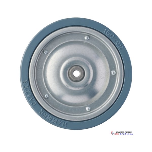 画像1: ゴム車輪　ハンマーキャスター (1)