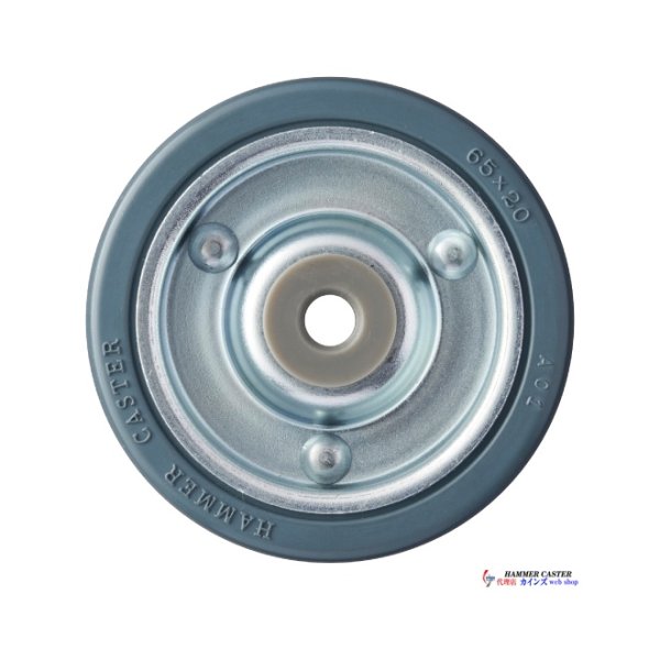 画像1: ゴム車輪　ハンマーキャスター (1)