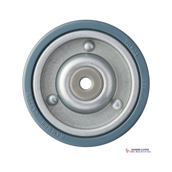 画像1: ゴム車輪　ハンマーキャスター (1)