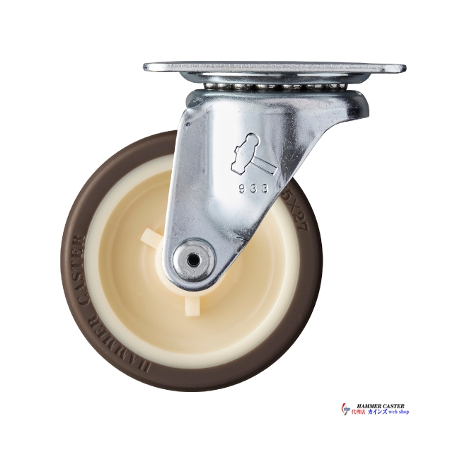 ハンマー 旋回式ウレタン車輪(ナイロンホイール)75mm 420G-UR75 1個 ▼315-8691